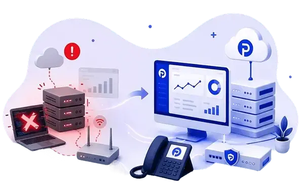 Business protection and IT infrastructure visual