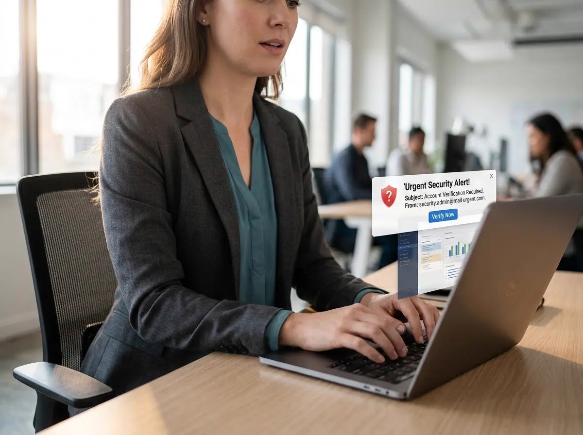 IT professionals reviewing security alerts on multiple monitors