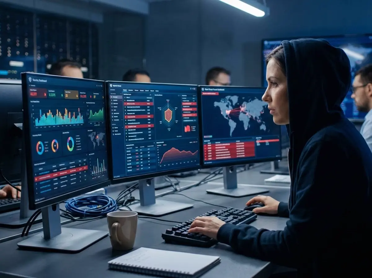 Cybersecurity team walking through a step-by-step breach response plan